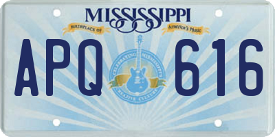 MS license plate APQ616