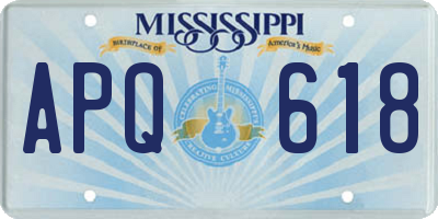 MS license plate APQ618