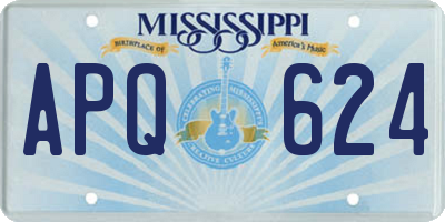 MS license plate APQ624