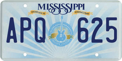 MS license plate APQ625