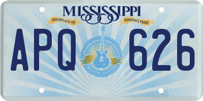MS license plate APQ626