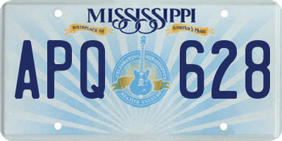 MS license plate APQ628