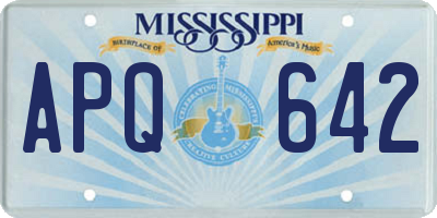 MS license plate APQ642
