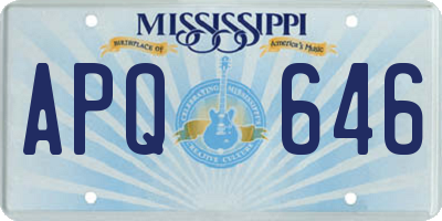 MS license plate APQ646