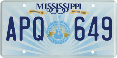 MS license plate APQ649