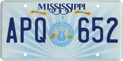 MS license plate APQ652