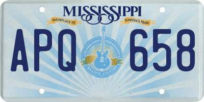 MS license plate APQ658
