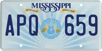 MS license plate APQ659
