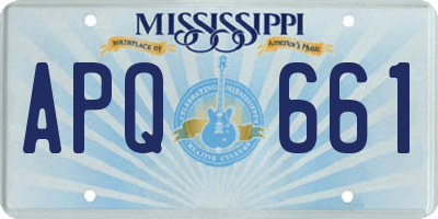 MS license plate APQ661