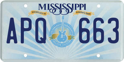 MS license plate APQ663