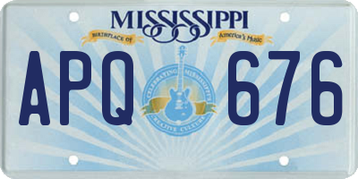 MS license plate APQ676