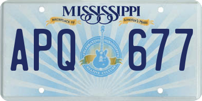 MS license plate APQ677