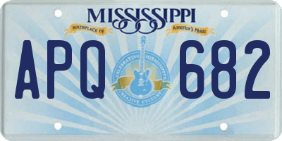 MS license plate APQ682