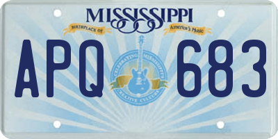 MS license plate APQ683