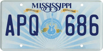 MS license plate APQ686