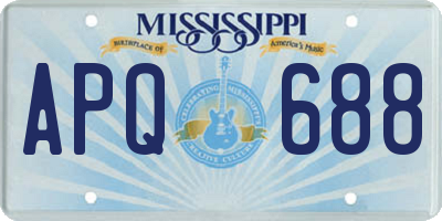 MS license plate APQ688