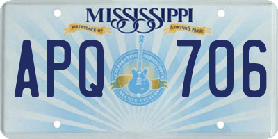 MS license plate APQ706