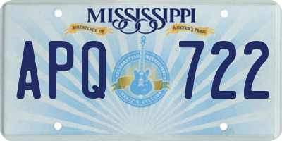 MS license plate APQ722