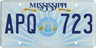 MS license plate APQ723