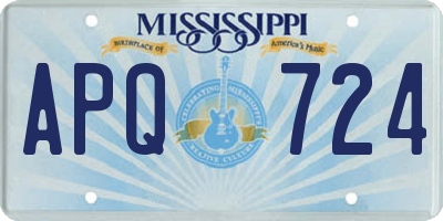 MS license plate APQ724