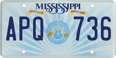 MS license plate APQ736