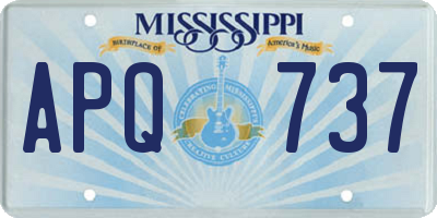 MS license plate APQ737