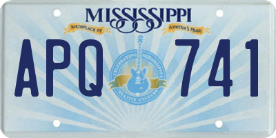 MS license plate APQ741