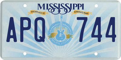 MS license plate APQ744