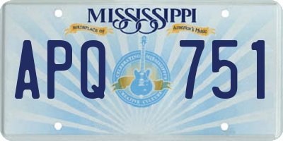 MS license plate APQ751