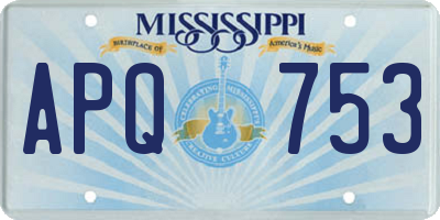 MS license plate APQ753