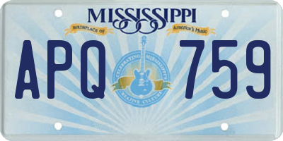MS license plate APQ759