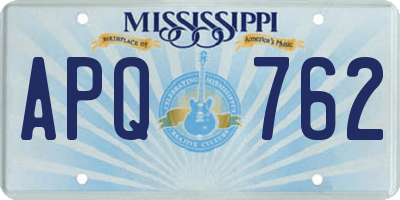 MS license plate APQ762