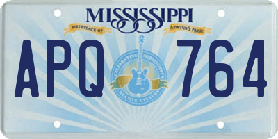 MS license plate APQ764