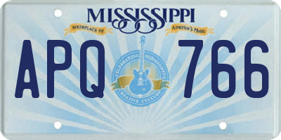 MS license plate APQ766
