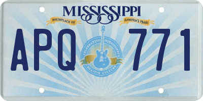 MS license plate APQ771