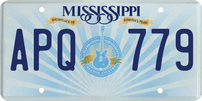 MS license plate APQ779
