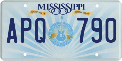 MS license plate APQ790