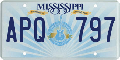 MS license plate APQ797