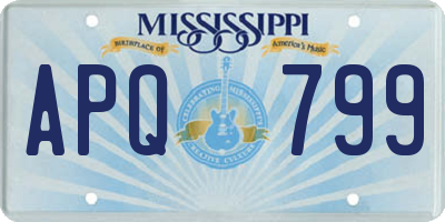 MS license plate APQ799