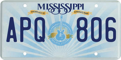 MS license plate APQ806