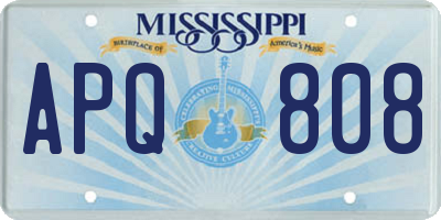 MS license plate APQ808