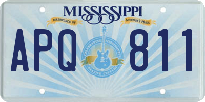 MS license plate APQ811