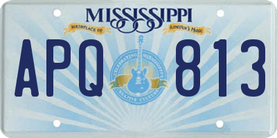 MS license plate APQ813