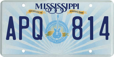 MS license plate APQ814