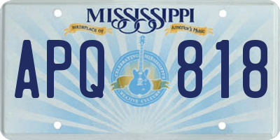 MS license plate APQ818