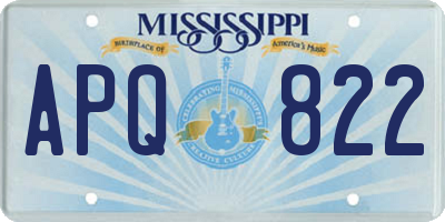 MS license plate APQ822