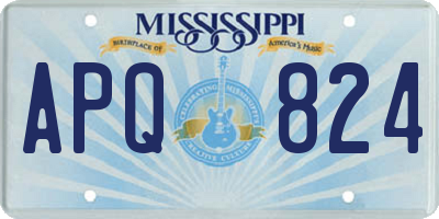 MS license plate APQ824