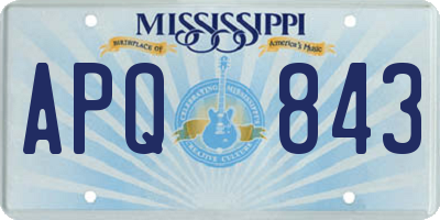 MS license plate APQ843