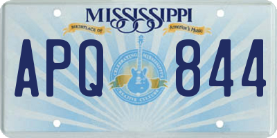 MS license plate APQ844