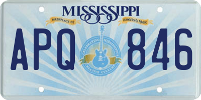 MS license plate APQ846